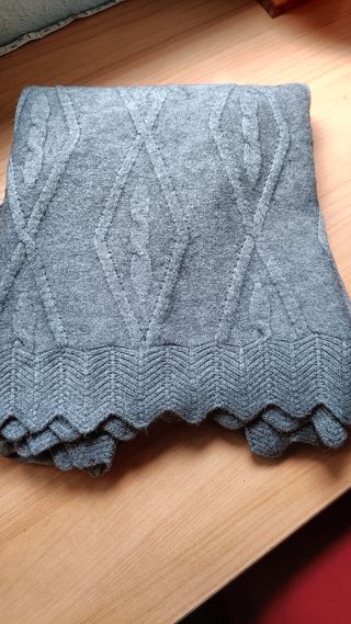 Jersey mujer maxi cuello gris 