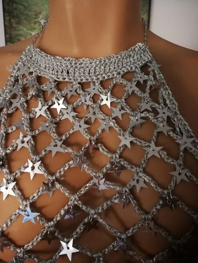 Top estrella fiesta  crochet