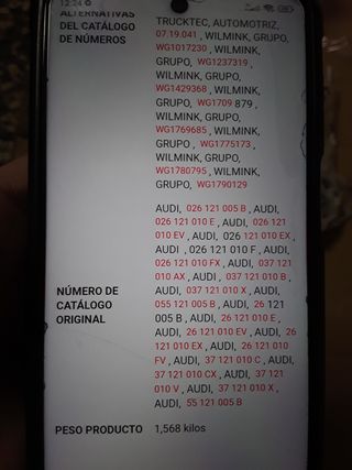 Bomba agua Audi