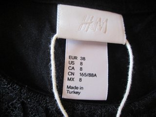 BLUSA LENCERA ENCAJE NEGRO H&M