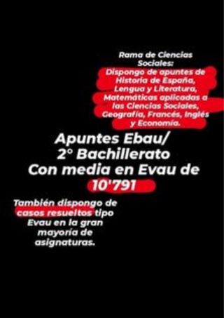 Apuntes Evau Selectividad 2 bachillerato