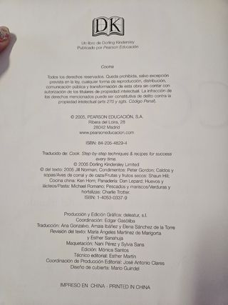 Libro de Cocina, técnicas de Maestros