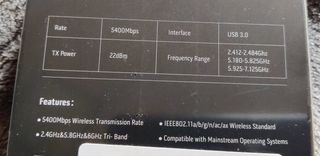 Adaptador WiFi 6 AX5400 - USB 3.0