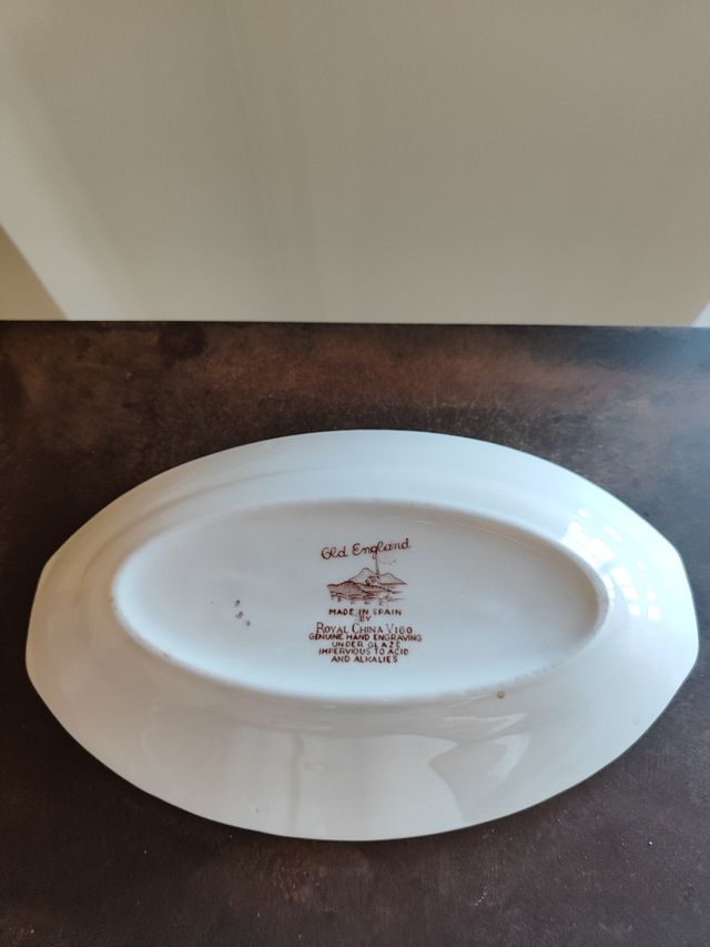 Bandeja porcelana, pintada a mano.