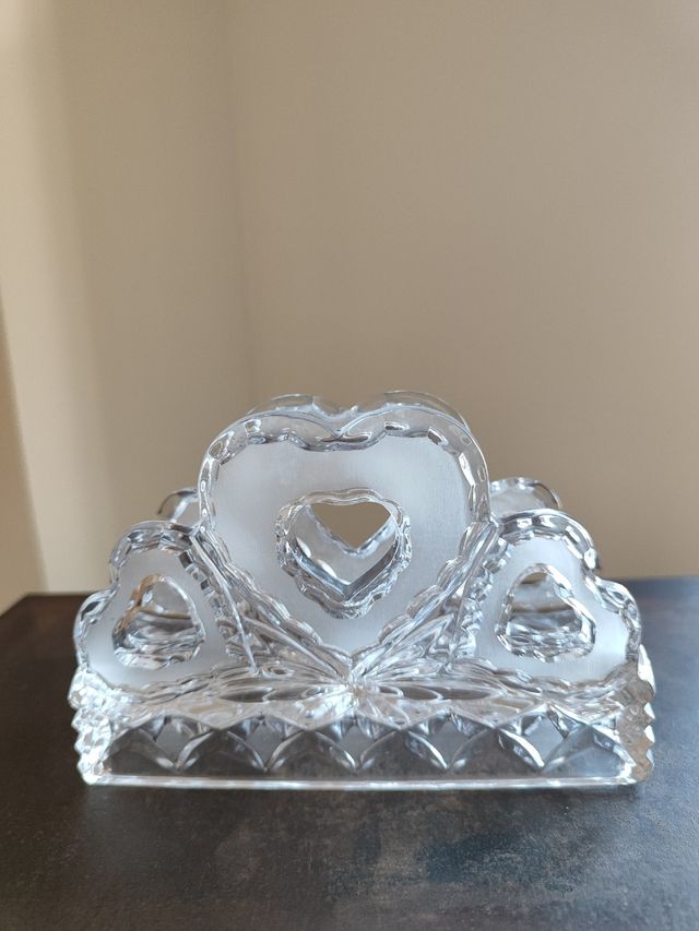 Servilletero cristal tallado