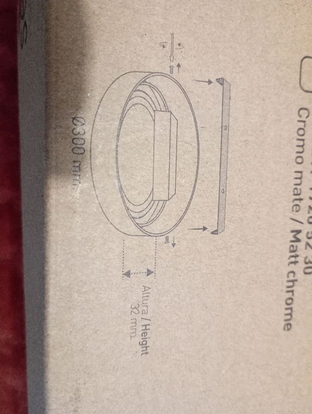 Lámpara techo redonda