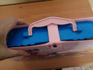 juguete pin y pon la casita o casa azul maletin ,