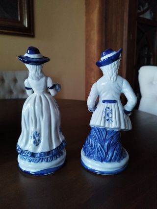 Pareja de figuras de porcelana vintage