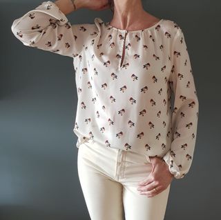 blusa dibujo de patos de Zara