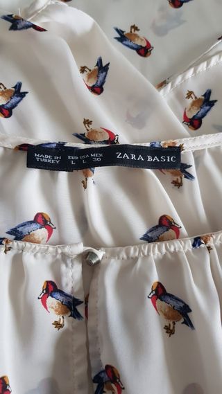 blusa dibujo de patos de Zara