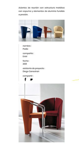SILLONES ESTEL PODIUM. FAVARETTO&PARTNERS