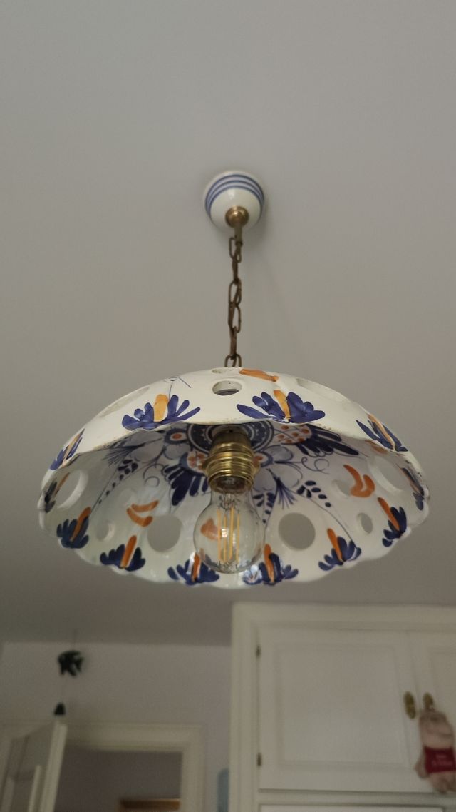 Lampara ceramica de techo comedor cocina