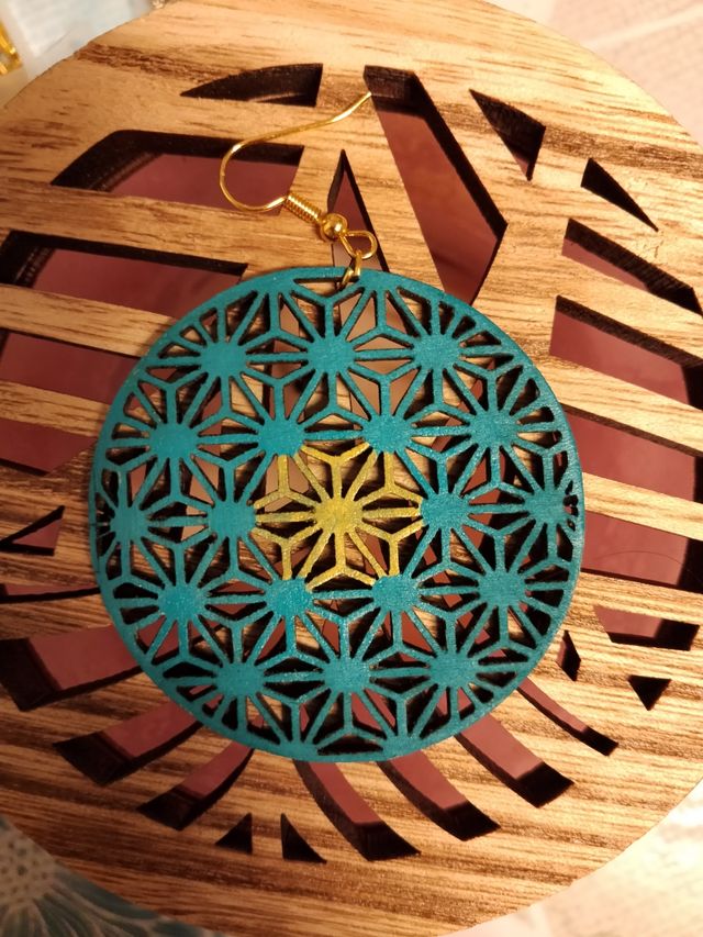 Orecchini geometria sacra da donna arte