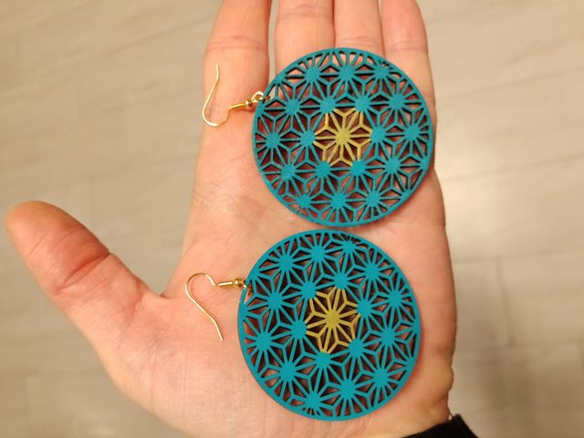 Orecchini geometria sacra da donna arte