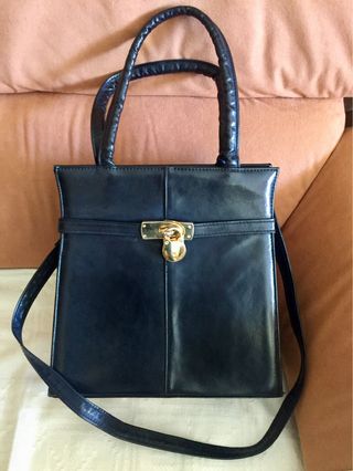 Bolso vintage de piel negro