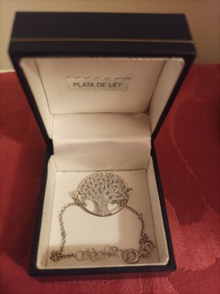 Pulsera de plata de ley el árbol de la vida
