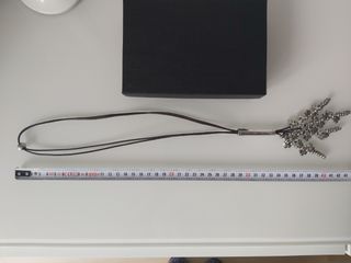 COLLAR DE ZAMAK CON BAÑO DE PLATA Y CUERO