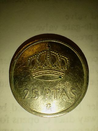 Lote monedas 25 pesetas escucho ofertas