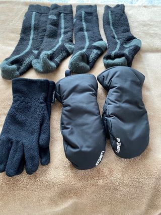 Pack calcetines y guantes esquí niño