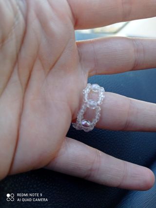 Anello fatto a mano con cristalli