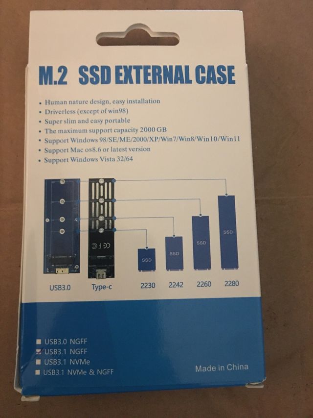 custodia ssd m.2 ngff