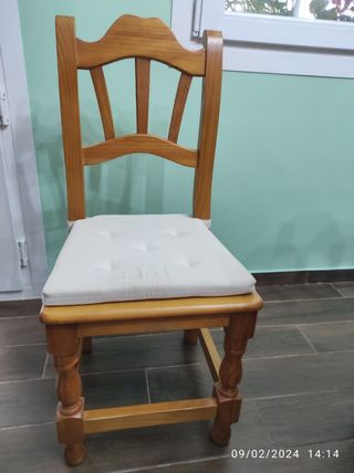 6 Sillas de pino