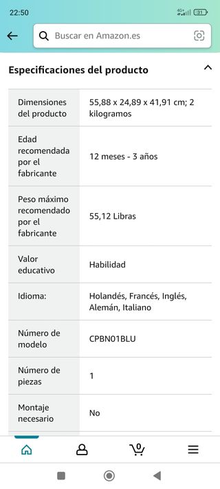 Bicicleta 2 en 1 para niños de 12-24 mes