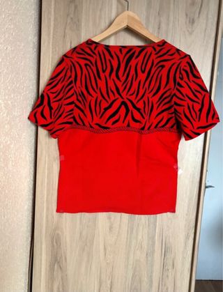 Suéter manga corta cebra y flores Volpato talla XL