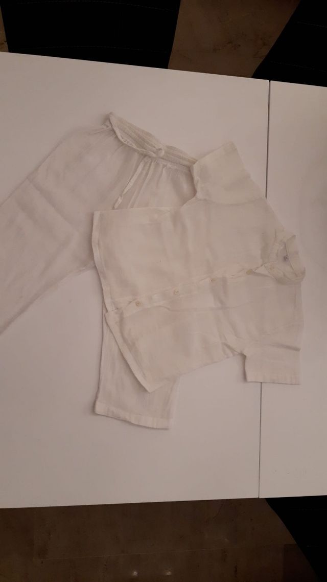 Traje ibicenco de lino para niño