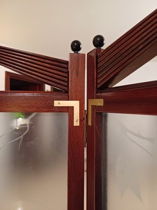 Biombo cristal tallado