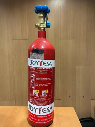 botella co2 con valvula de volante acuario