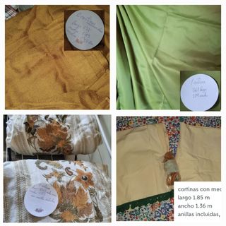 Cortinas con enganches para anillas largas