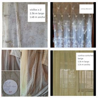 Visillos blancos y cortinas de croche
