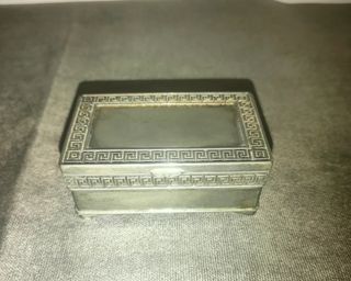 Antiguo joyero caja joyas francesa de estaño zinc