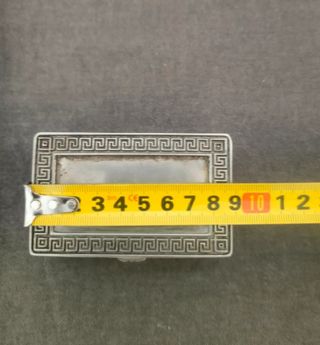 Antiguo joyero caja joyas francesa de estaño zinc