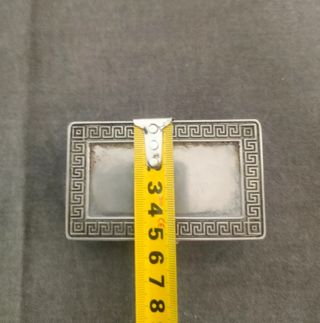 Antiguo joyero caja joyas francesa de estaño zinc