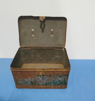 Antigua fiambrera alcancía joyero alemana s. XIX