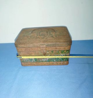 Antigua fiambrera alcancía joyero alemana s. XIX