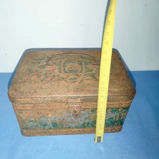 Antigua fiambrera alcancía joyero alemana s. XIX