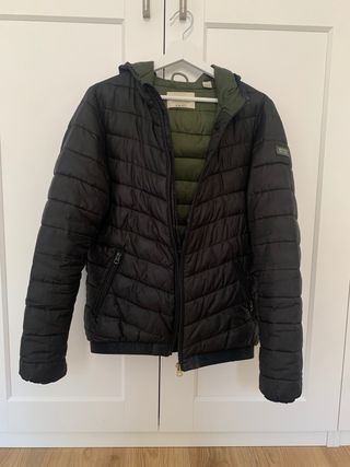 plumifero negro capucha t.S Scoth&Soda