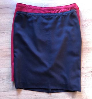 set 2 gonne in pura lana