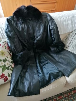 Cappotto lungo in vera pelle