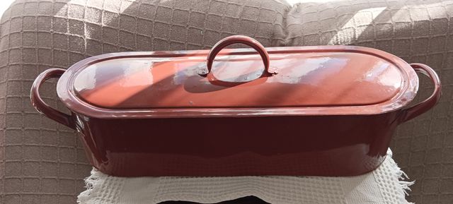 Olla antigua grande para pescado (de largo 47cm y