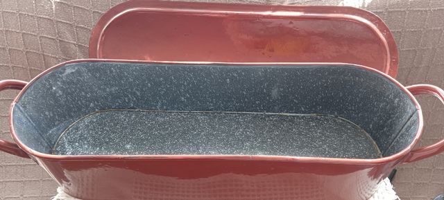 Olla antigua grande para pescado (de largo 47cm y