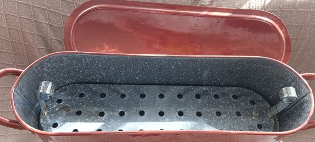 Olla antigua grande para pescado (de largo 47cm y