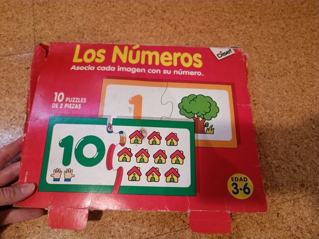 Los números. 10 puzzles de 2 piezas