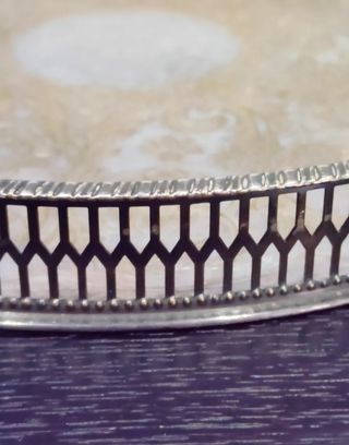 Bandeja plata latón Chasco 1836 inglesa England