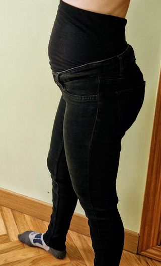 Vaquero negro premama talla 36