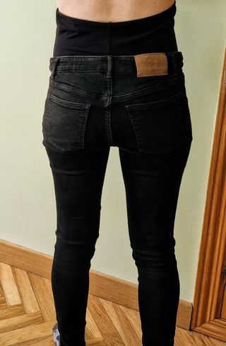 Vaquero negro premama talla 36