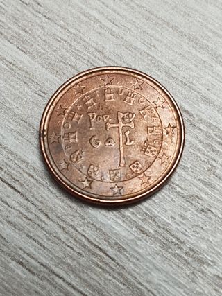 Moneda 0.01€ Portugal 2002